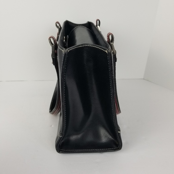 Vintage Kate Spade Tote Bag Black Leather Purse - Picture 2 of 14